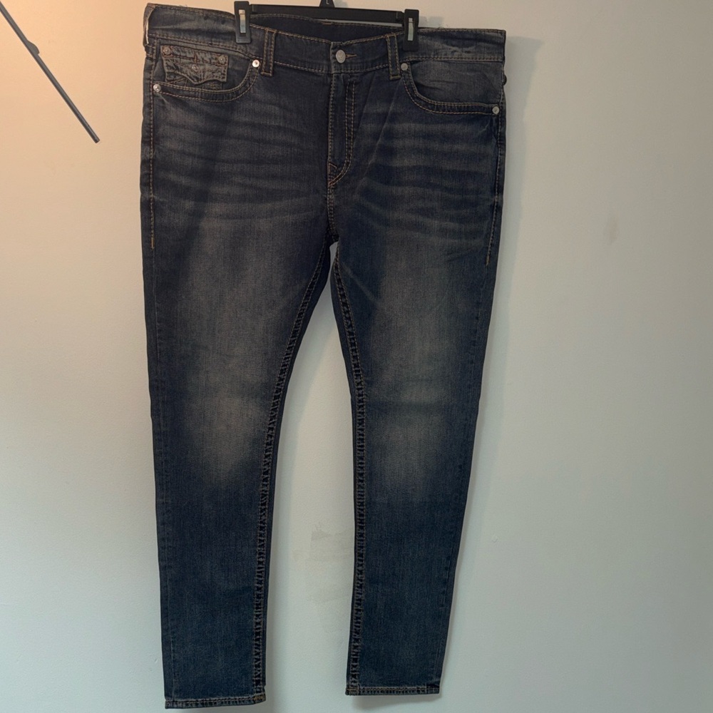 True Religion Denim Jeans Rocco Relaxed Skinny | Size 46